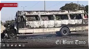 Incendian autobús de pasajeros en Juchitán; activan operativo de seguridad en el Istmo