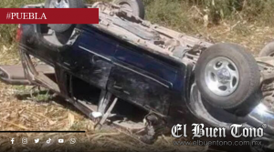 Volcadura en Huejotzingo deja dos mu3rtos tras intento de esquivar un perro