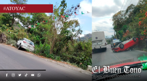 Choque y volcadura en Atoyac deja una persona lesionada
