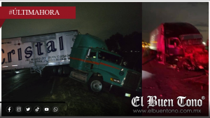 Choque múltiple de tráileres paraliza la 45 Norte en San Pancho