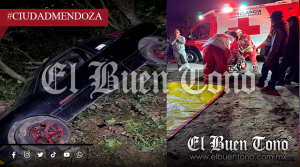 VEHÍCULO CAE A BARRANCO EN CIUDAD MENDOZA; DOS LESIONADOS Y EVIDENCIA DE RIESGOS EN CARRETERA SERRANA