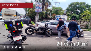 Motociclista resulta lesionado tras ser arrollado en Fortín
