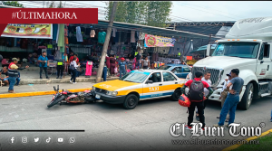 Carambola frente al tianguis deja afectaciones viales en Fortín