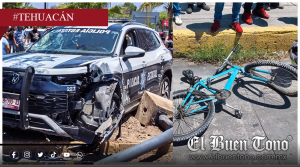 Fallece ciclista atr0pεllado por patrulla estatal de Tehuacán en el Hospital General