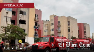 εxpl0sión por gas deja 8 departamentos dañados y 7 mujeres lesionadas en Palma Real, Veracruz