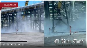 VIDEO|Reportan intensa fuga de gas en refinería Dos Bocas