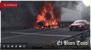 Se incendia tráiler en La Tinaja