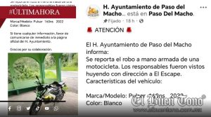 Robo de motocicleta en Paso del Macho visibiliza doble discurso oficial ante ola delictiva