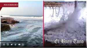 VIDEO|Mar de fondo golpea costas de Guerrero y genera alerta en la Costa Chica