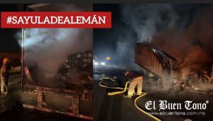 TRÁILER CARGADO CON LECHE SE INCENDIA EN EL LIBRAMIENTO DE CARDEL; NO HAY LESIONADOS