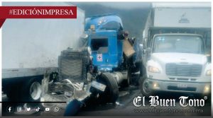 Carambola de pesados; CIERRAN AUTOPISTA