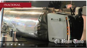 Fuga de amoniaco paraliza carretera Guaymas-Hermosillo tras volcadura de pipa