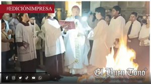 Luz en la tiniebla; Obispo Cervantes Merino enciende el fuego nuevo