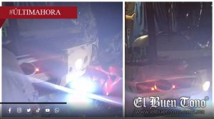 Choque entre autobús y auto en Tuzamapan deja a conductor prɛnsαdo