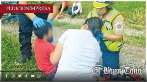 Niño herido al caer de la bici; en Río Blanco