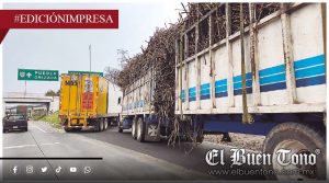 Camión cañero colapsa autopista; en la desviación hacia Amatlán