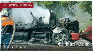 Pipa se incendia; emergencia en la autopista Maltrata–Mendoza