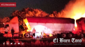 CHOQUE MÚLTIPLE E INCENDIO DE TRÁILERES PROVOCA CIERRE TOTAL EN LA AUTOPISTA LA TINAJA–ISLA