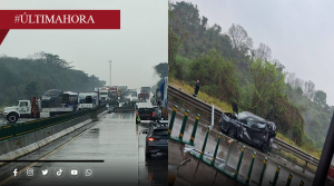 Fuerte accidente en la autopista Cuitláhuac–La Tinaja deja cierre total y posible saldo de personas prensadas