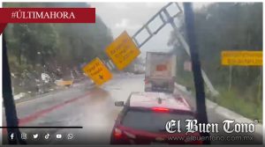 Camión se sale del camino y choca contra cerro en las Cumbres de Maltrata