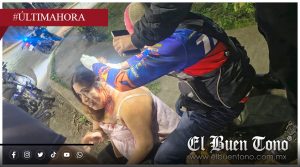 Se lɛsi0na mujer al derrapar; a la altura de la gasolinera de San Miguelito