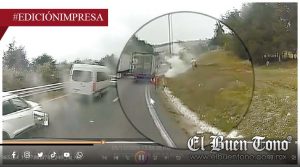 Roban con extintor un tractocamión; GN solo vio