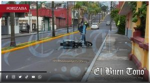 Motociclista resulta lesionado tras accidente en Orizaba; conductor huye