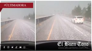 Granizada provoca tráfico lento en la 150D Acatzingo–Esperanza