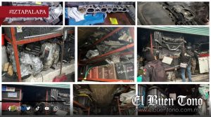 Aseguran 11 toneladas de autopartes en cateos realizados en Iztapalapa