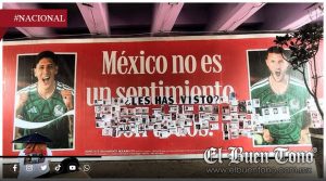 Publicidad del Mundial 2026 es cubierta con fichas de personas desaparecidas