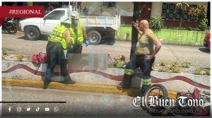 Motociclista resulta lesionado tras chocar contra jardinera en Orizaba