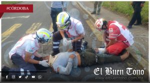 Motociclista resulta lesionado en accidente frente a la aeropista
