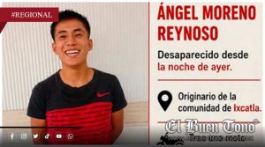 Buscan a joven desaparecido en Ixcatla; salió en motocicleta y no regresó