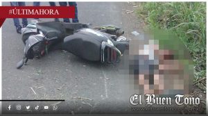 Grave motociclista tras derrapar sobre la carretera La Patrona–Los Ángeles