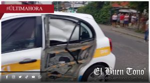Choque entre taxi y auto particular en avenida 20 de Córdoba paraliza vialidad