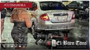 Choque entre automóvil y motocicleta en Nogales, Ver.