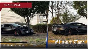 Súper deportivo de lujo es abandonado tras accidente en Querétaro
