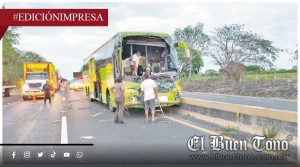 Impacta autobús contra un cañero; deja cinco heridos