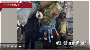 “Mientras muchos descansan”: mujer trabaja con su bebé en la espalda