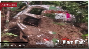 Taxi cae a barranco tras derrumbe en la carretera a Xico Viejo; una mujer resulta gravemente lesionada