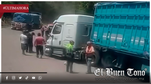 TRÁILER CHOCA CONTRA MURO DE CONTENCIÓN EN LA AUTOPISTA ESPERANZA–CIUDAD MENDOZA