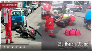 Motociclista resulta lesionado tras choque en el centro de Córdoba