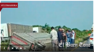 CIERRE PARCIAL DE CIRCULACIÓN EN AUTOPISTA ISLA–COSAMALOAPAN POR VOLCADURA DE TRACTOCAMIÓN