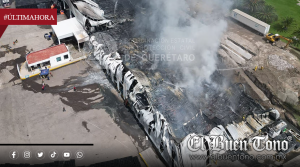 Incendio en Parque Industrial de Querétaro genera intensa movilización de cuerpos de emergencia