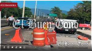 Empeora tráfico en la autopista Fortín–Orizaba por choque de camioneta de valores