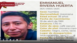 BUSCAN A EMMANUEL RIVERA HUERTA EN IXTACZOQUITLÁN