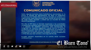 FEF CONDENA “HECHOS ANTIDEPORTIVOS” POR SERENATA DE AFICIONADOS MEXICANOS AFUERA DE HOTEL DE ECUADOR
