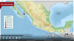 Sismo de 6.1 se registra en Sinaloa