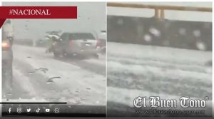 Granizada provoca caos vial en la autopista México-Puebla
