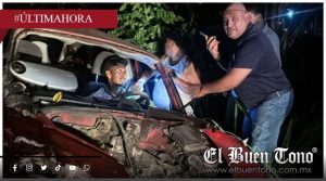 Fuerte choque entre auto y tráiler en la carretera Tinaja–Ciudad Alemán; hay un lesi0nado